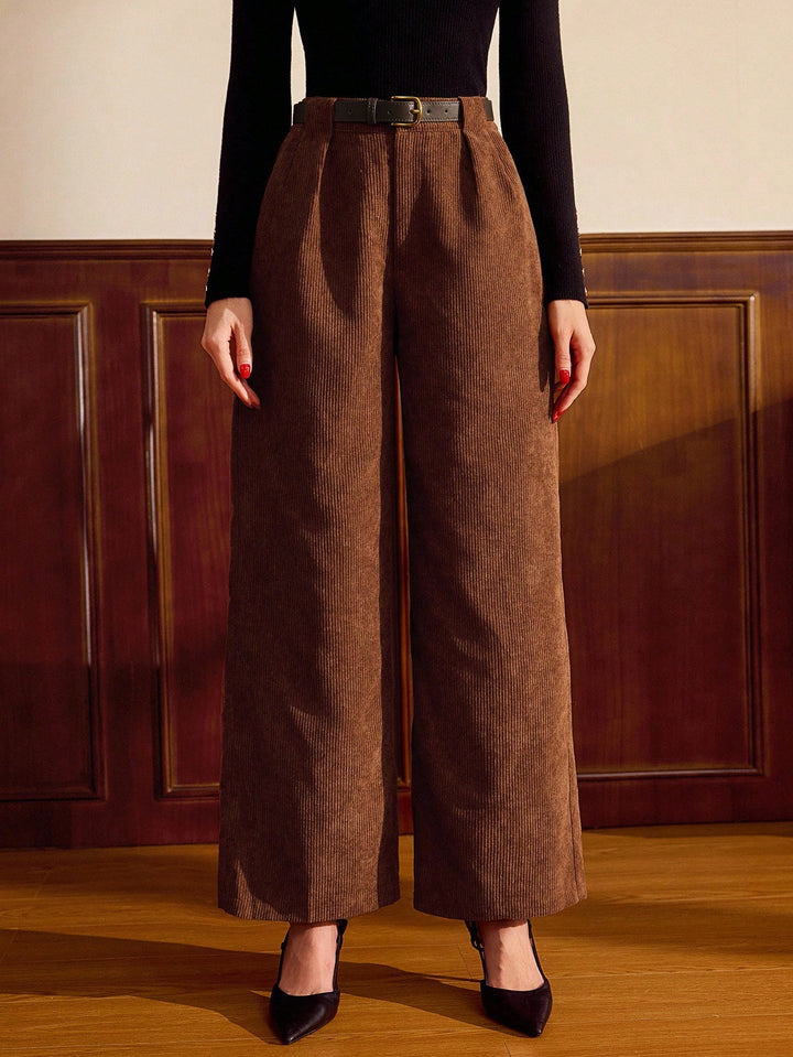 Pantaloni SHEIN, maro