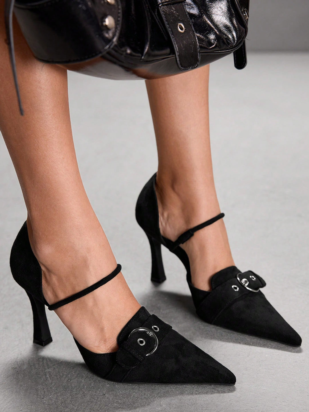 Pantofi cu toc SHEIN, negru