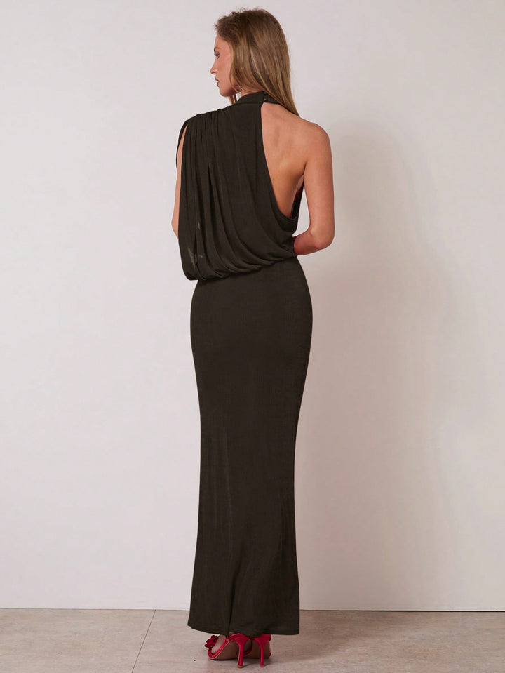 Rochie maxi SHEIN, maro
