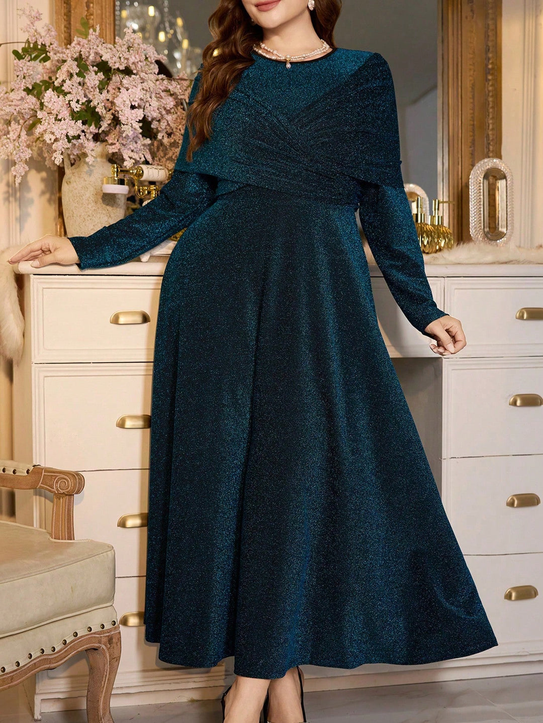 Rochie maxi SHEIN, albastru