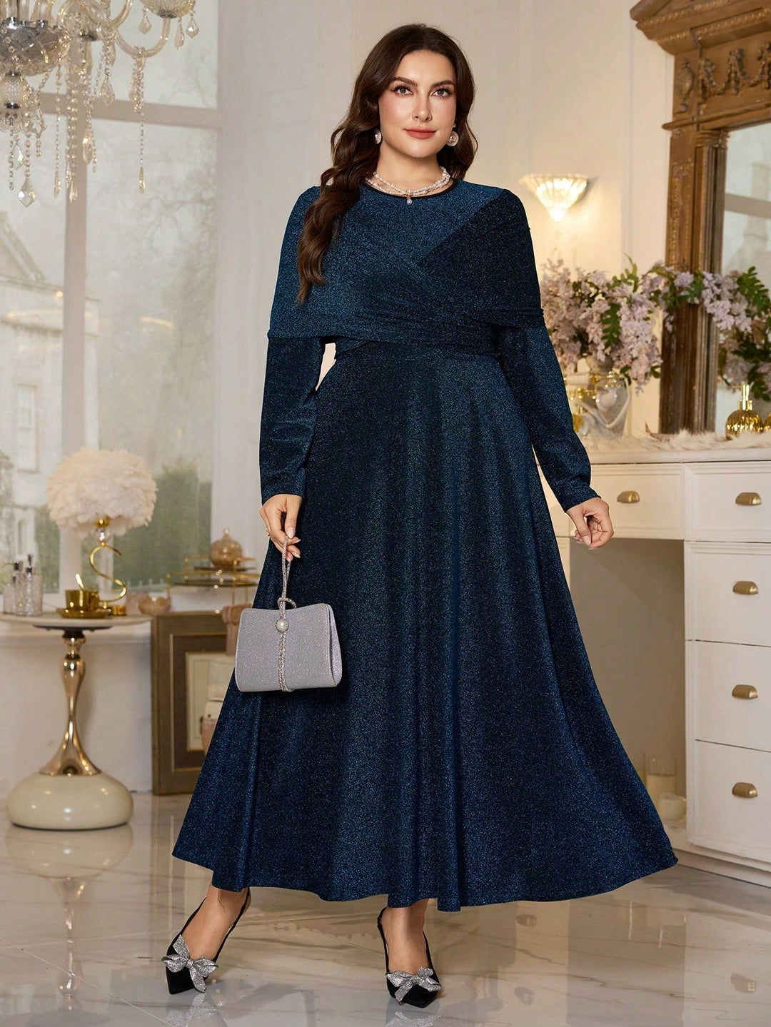 Rochie maxi SHEIN, albastru
