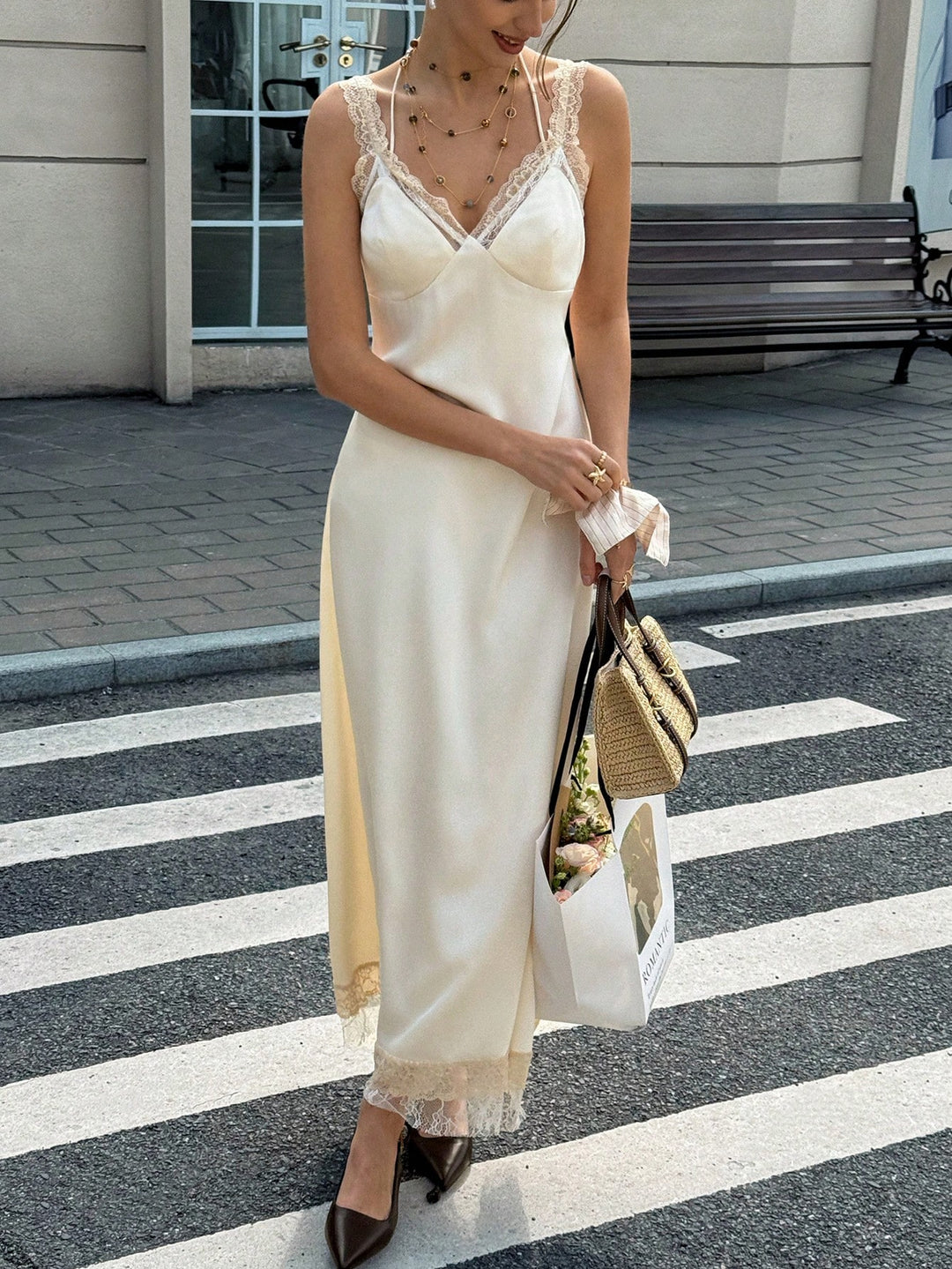 Rochie maxi SHEIN, alb