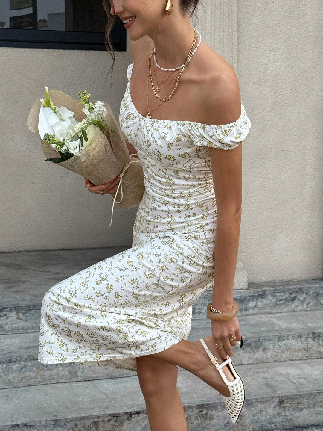 Rochie midi SHEIN, mix culori
