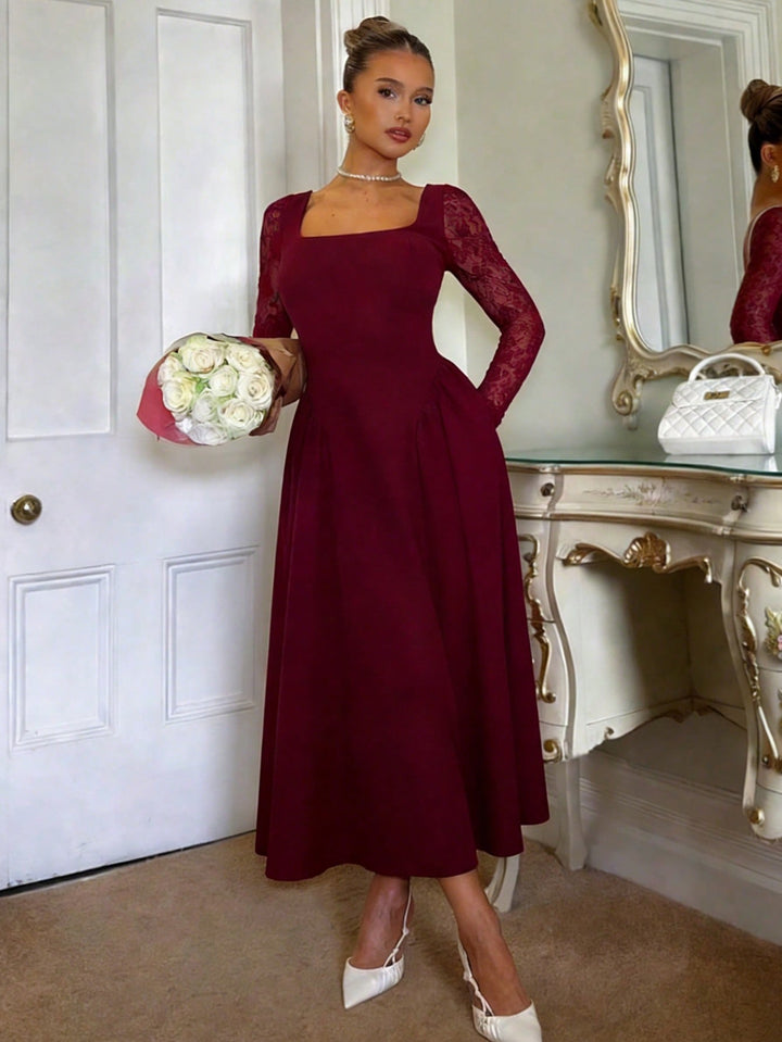 Rochie maxi SHEIN, vișiniu