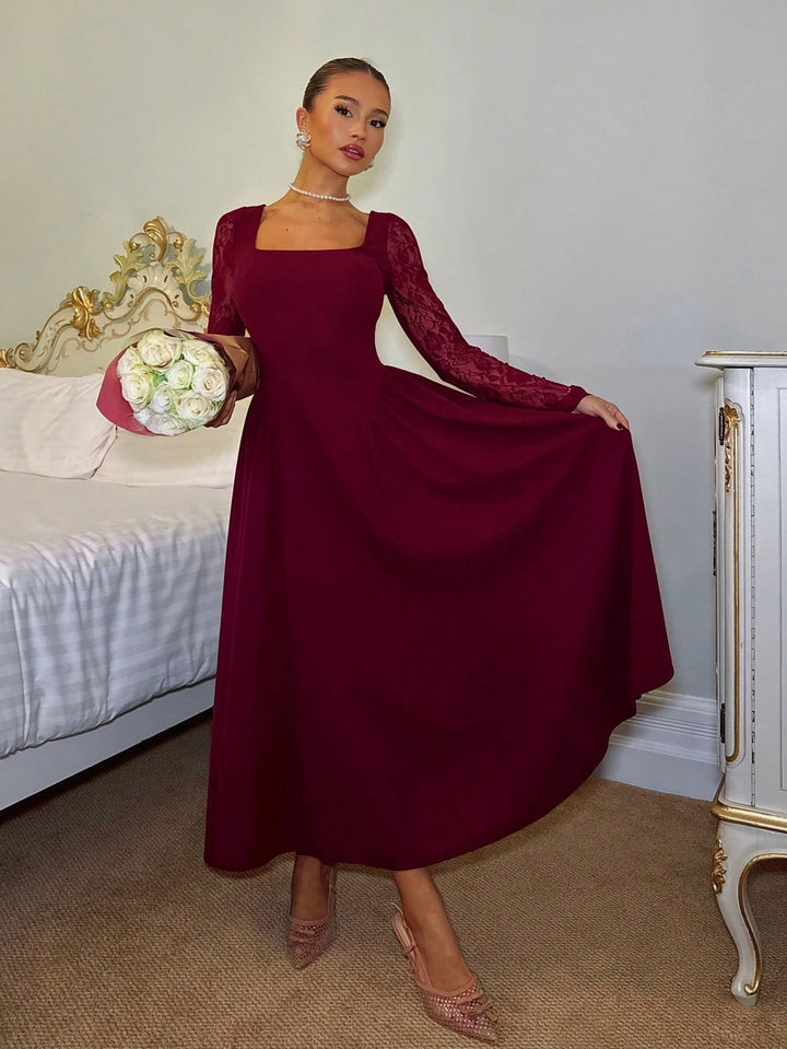 Rochie maxi SHEIN, vișiniu