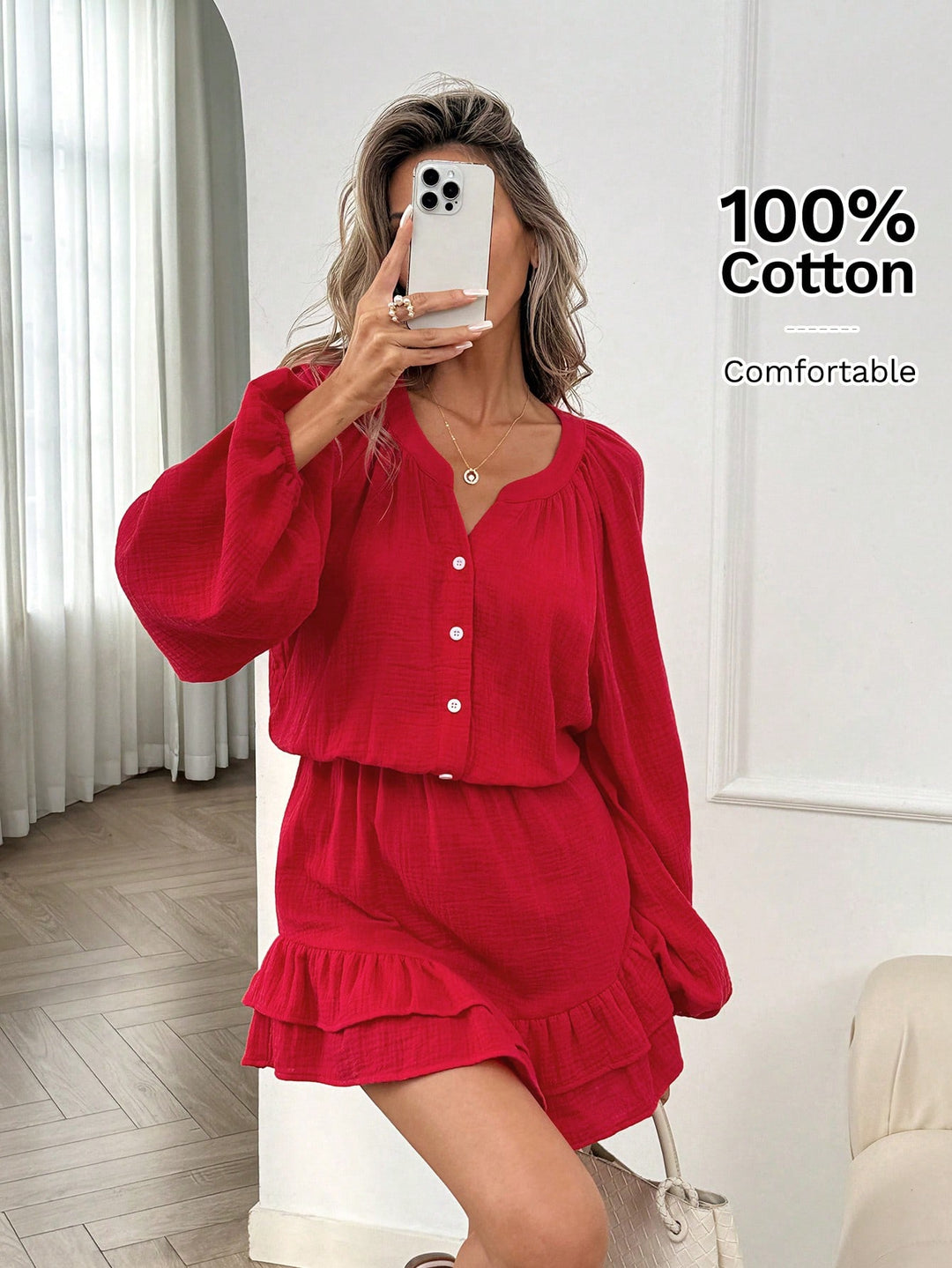 Rochie scurtă SHEIN, roșu
