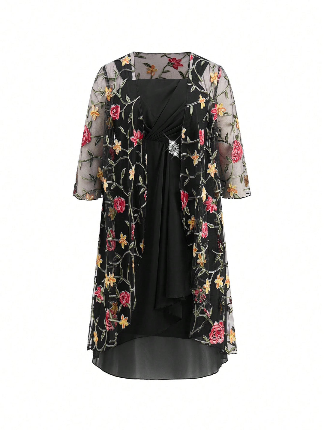 Set rochie și cardigan SHEIN, negru