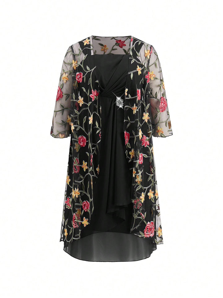 Set rochie și cardigan SHEIN, negru