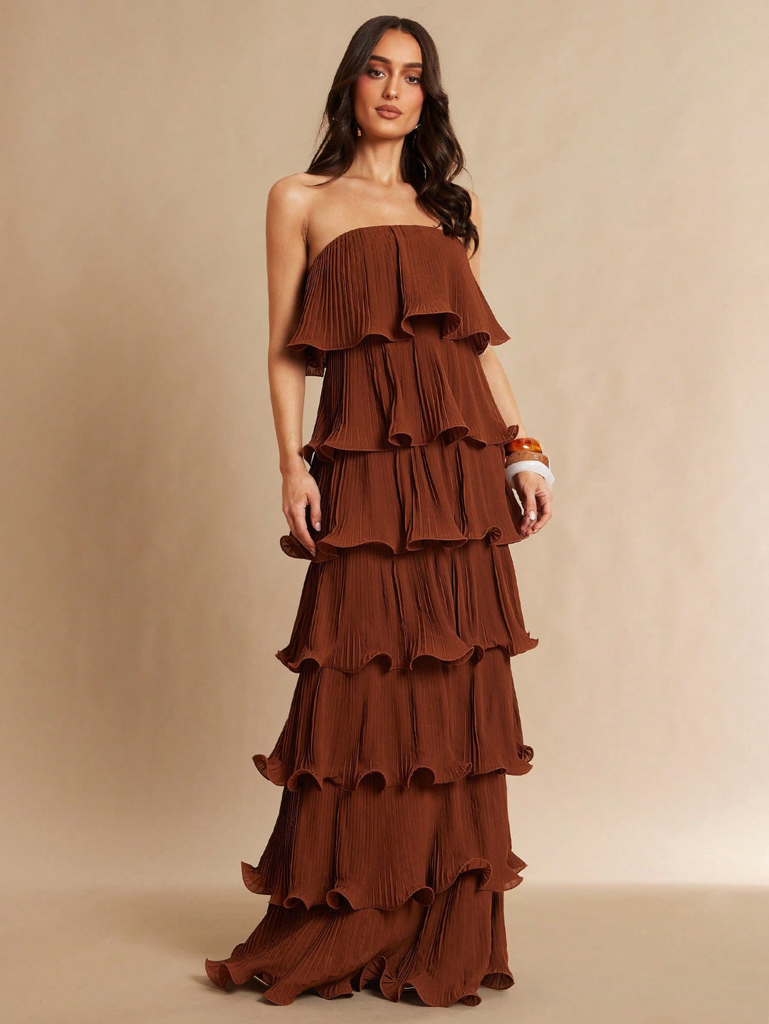 Rochie maxi SHEIN, maro