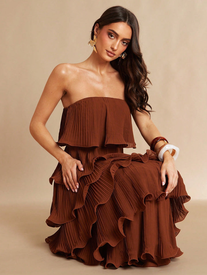 Rochie maxi SHEIN, maro