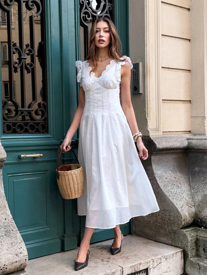 Rochie midi SHEIN, alb