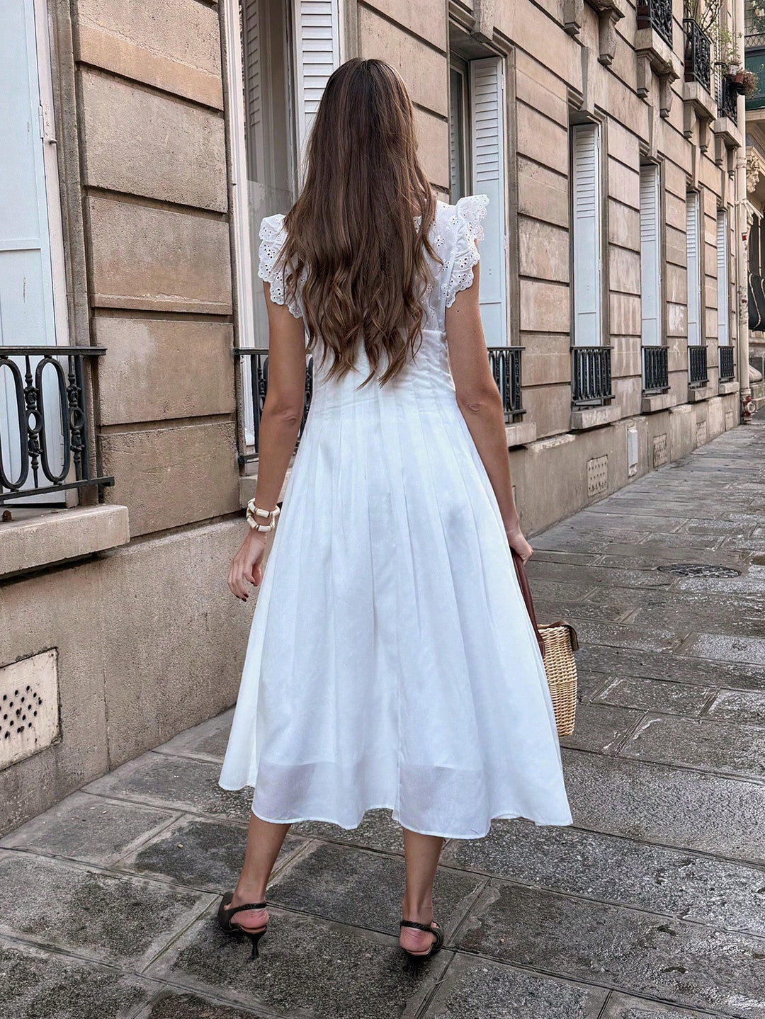 Rochie midi SHEIN, alb