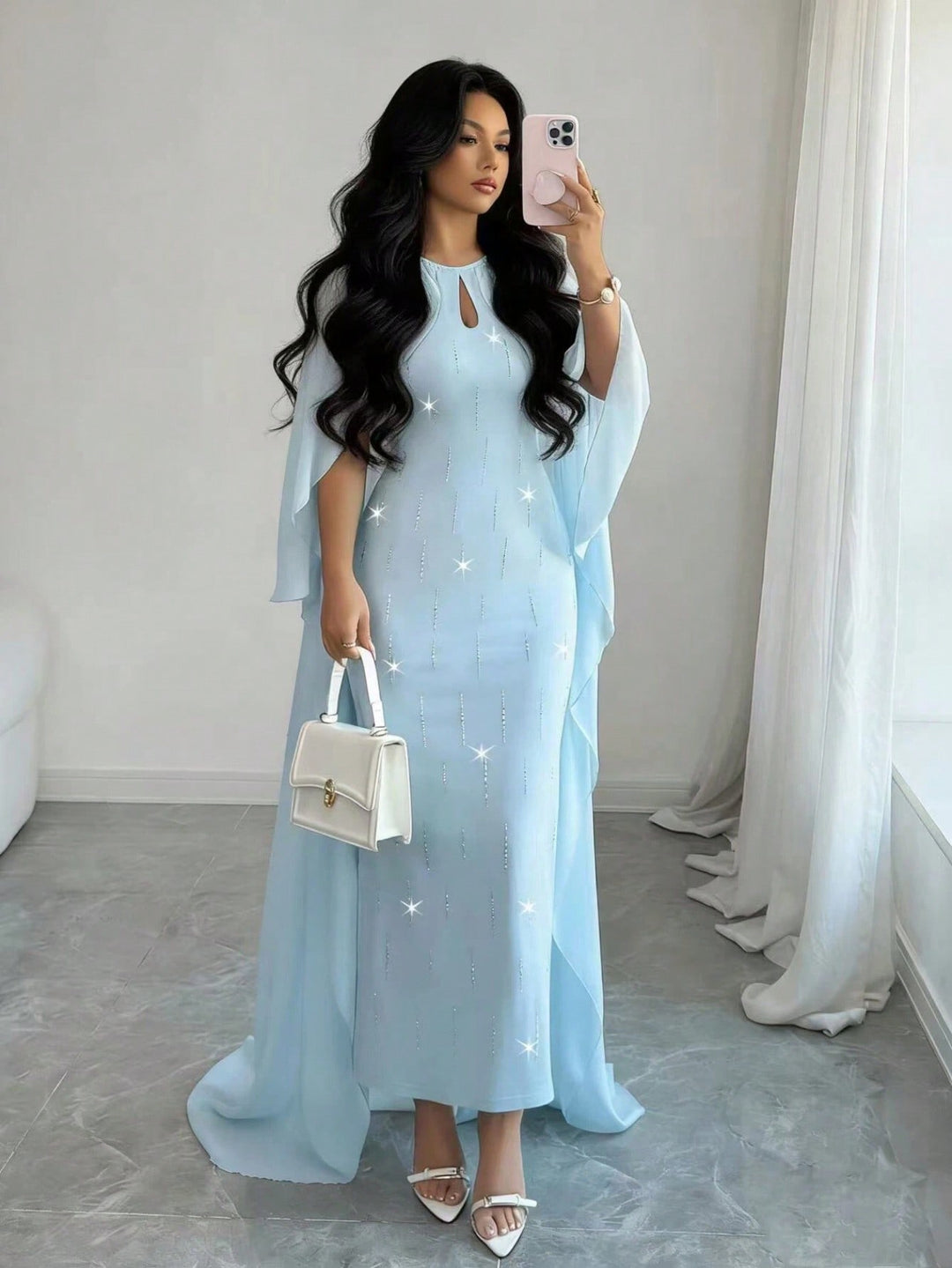Rochie midi SHEIN, albastru