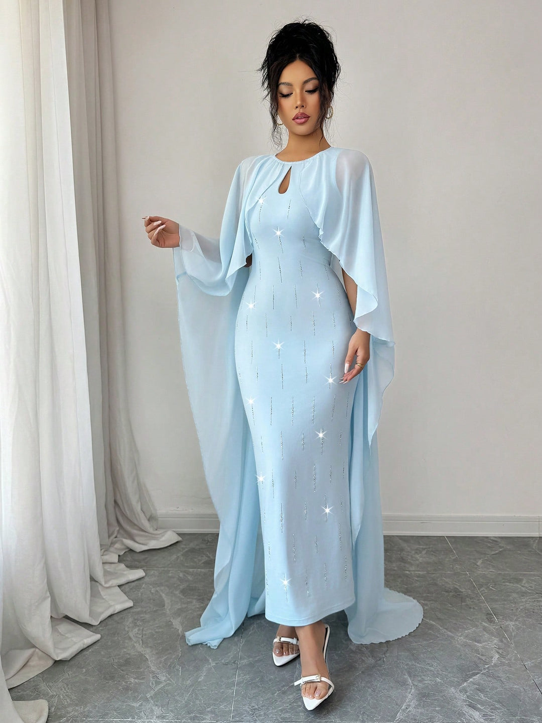 Rochie midi SHEIN, albastru