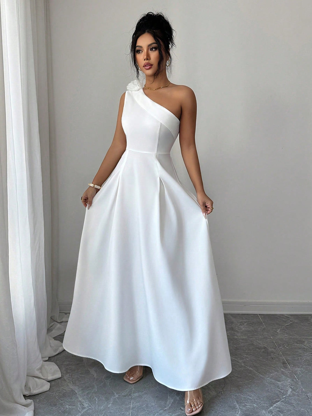 Rochie maxi SHEIN, alb