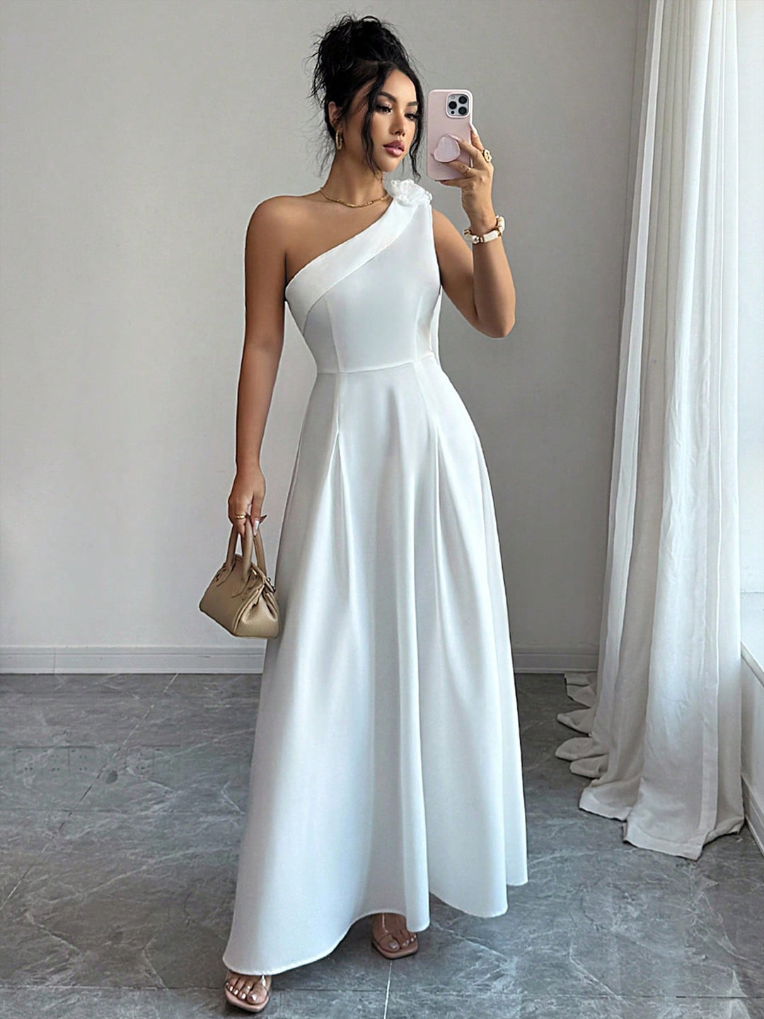 Rochie maxi SHEIN, alb