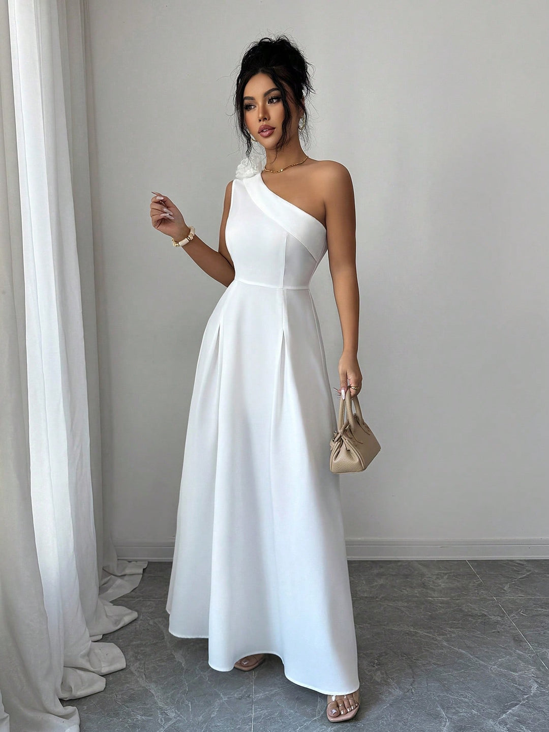 Rochie maxi SHEIN, alb