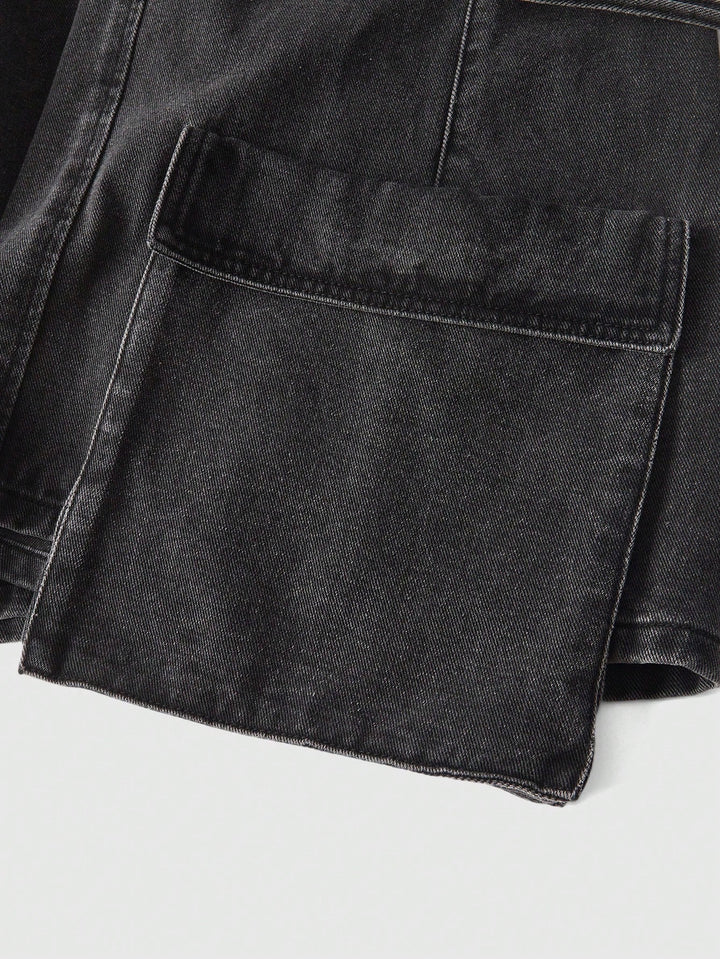 Pantaloni scurți SHEIN, negru