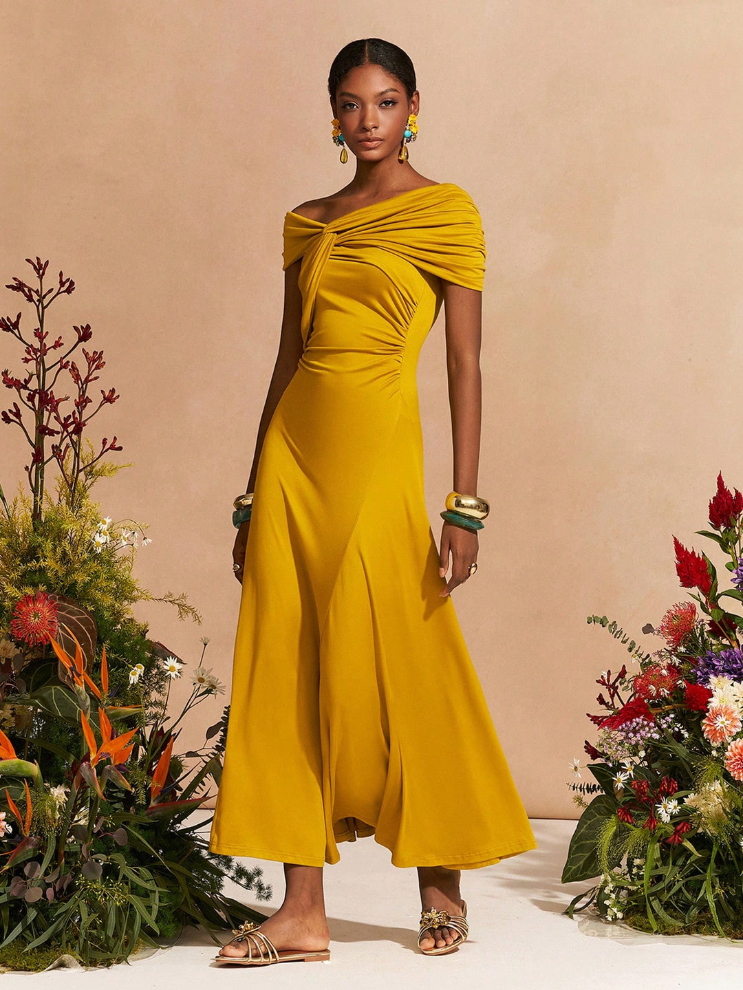 Rochie maxi SHEIN, galben
