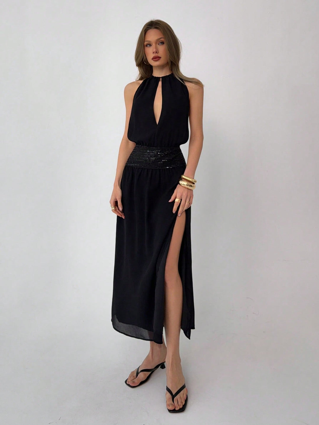 Rochie midi SHEIN, negru