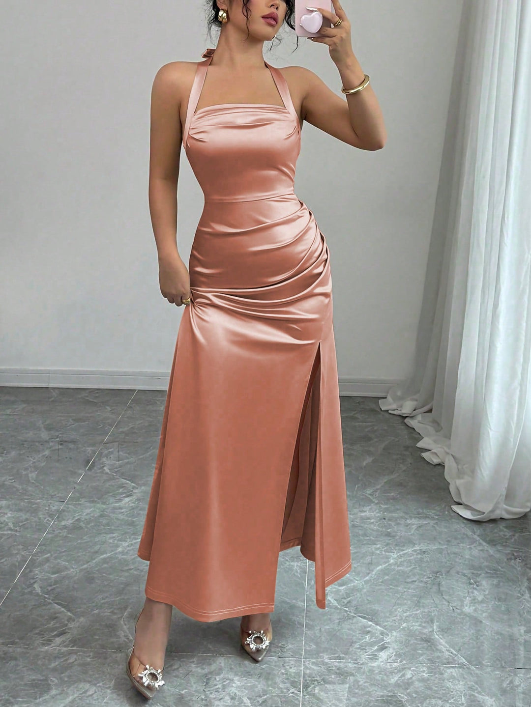Rochie maxi SHEIN, roz
