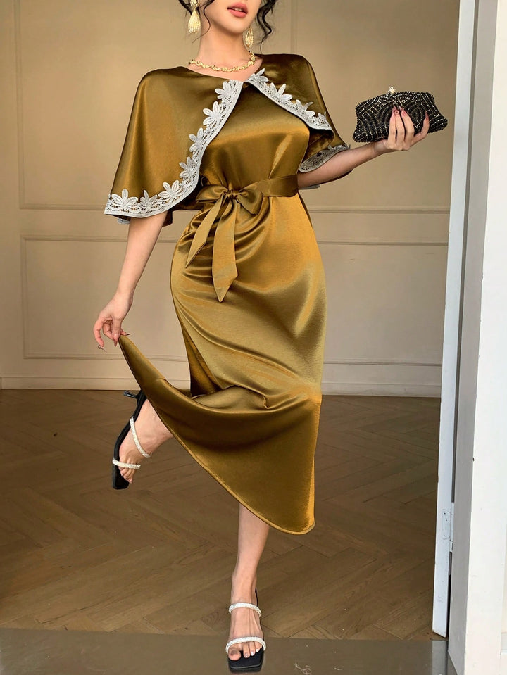Rochie maxi SHEIN, auriu
