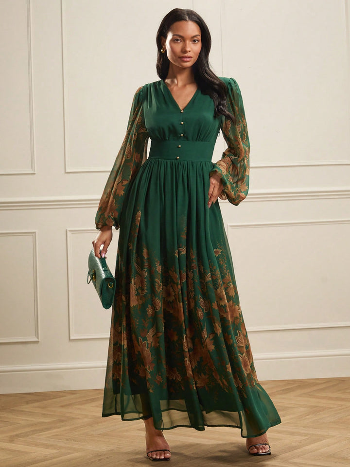 Rochie maxi SHEIN, verde