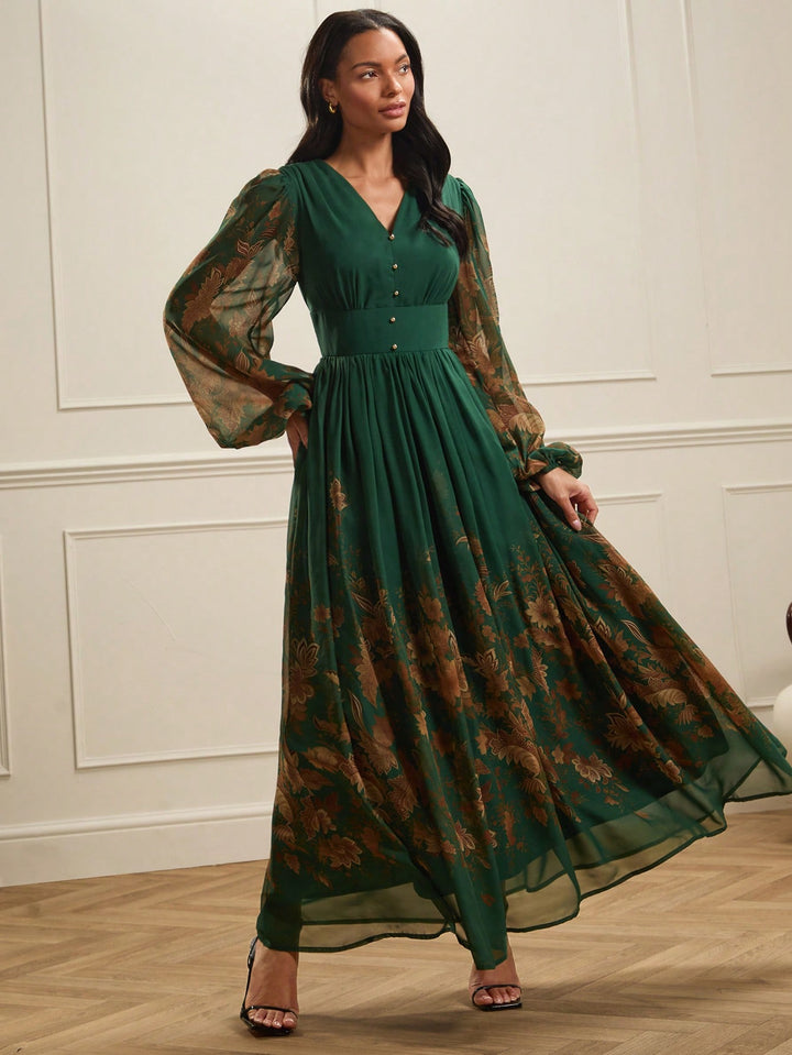 Rochie maxi SHEIN, verde