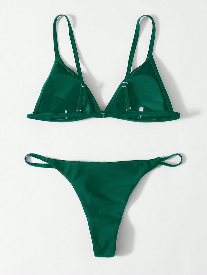 SHEIN kétrészes bikini szett, zöld