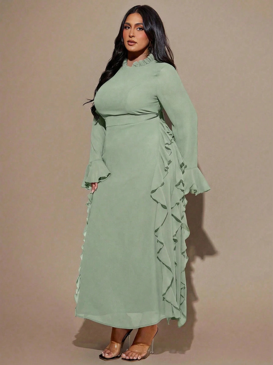 Rochie maxi SHEIN, verde