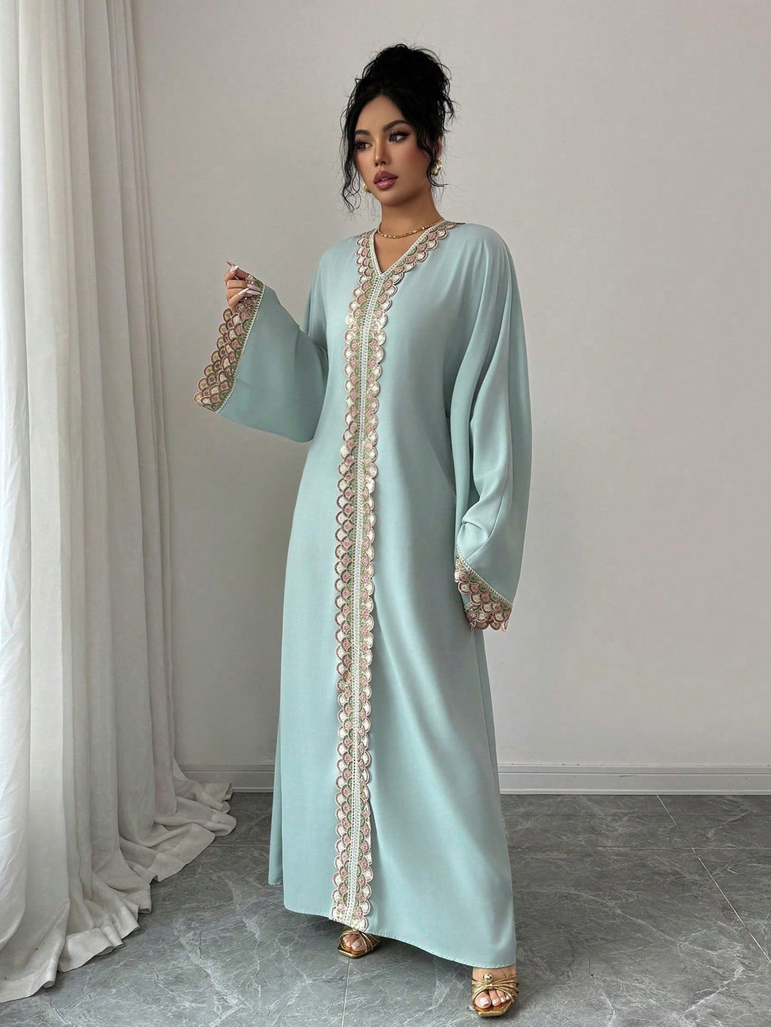 Rochie maxi SHEIN, kaki