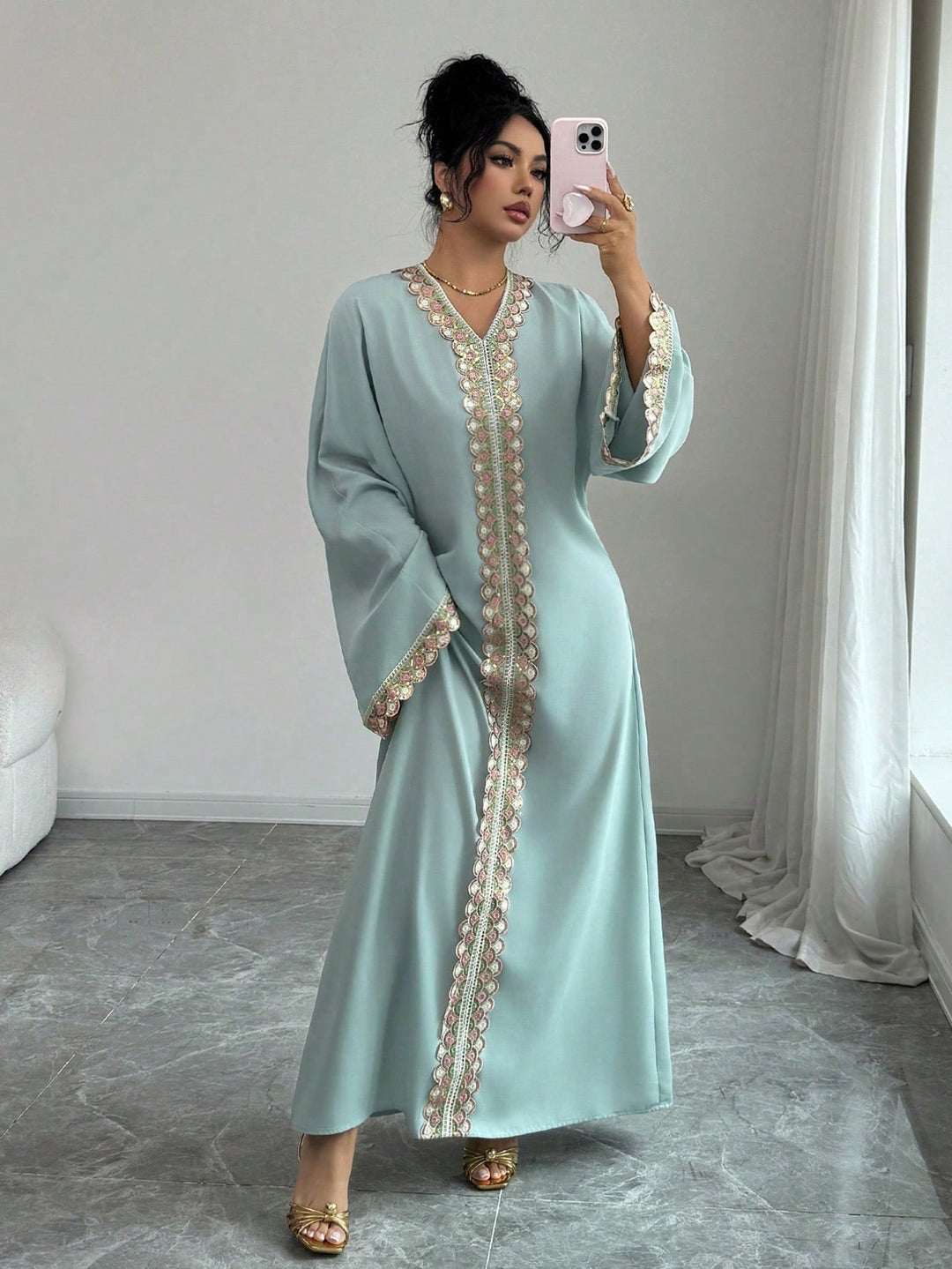 Rochie maxi SHEIN, kaki
