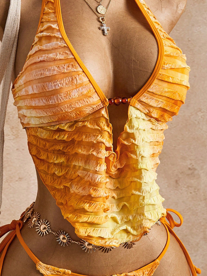 Costum de baie SHEIN, portocaliu