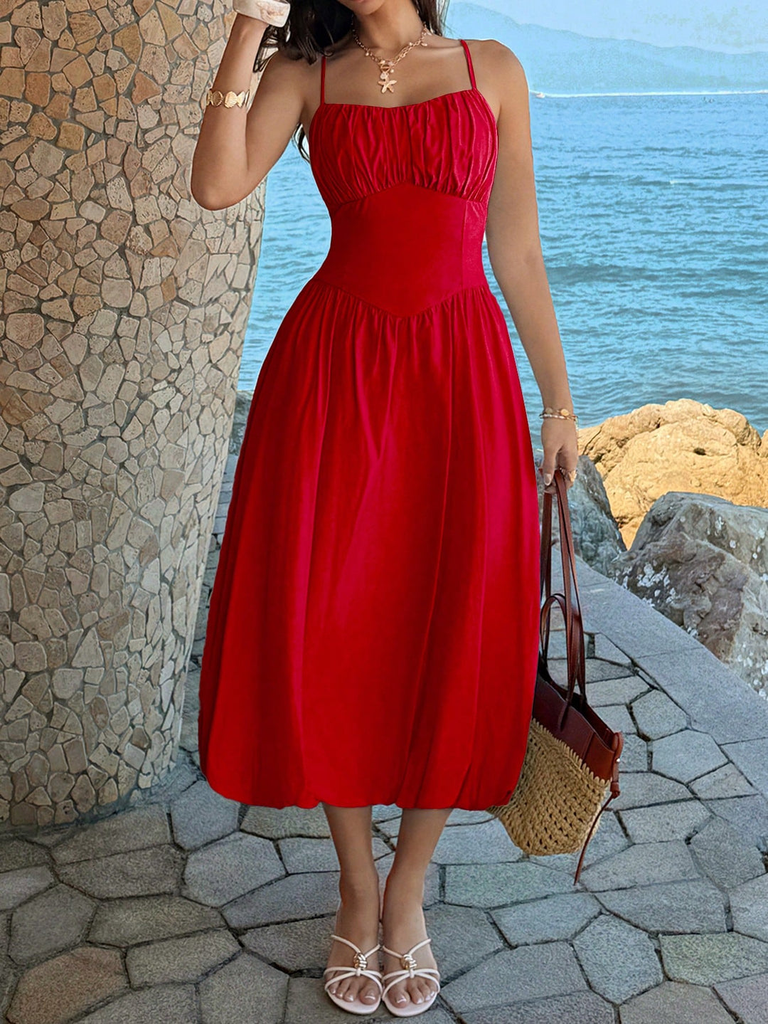 Rochie maxi SHEIN, roșu