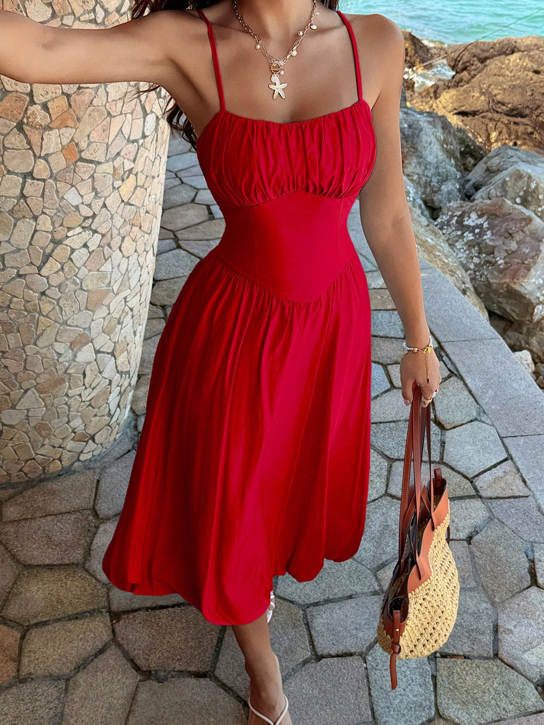 Rochie maxi SHEIN, roșu