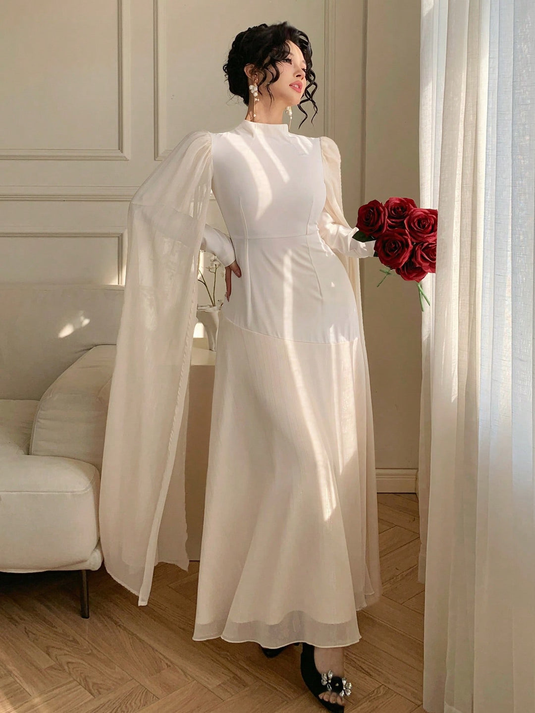 Rochie maxi SHEIN, portocaliu