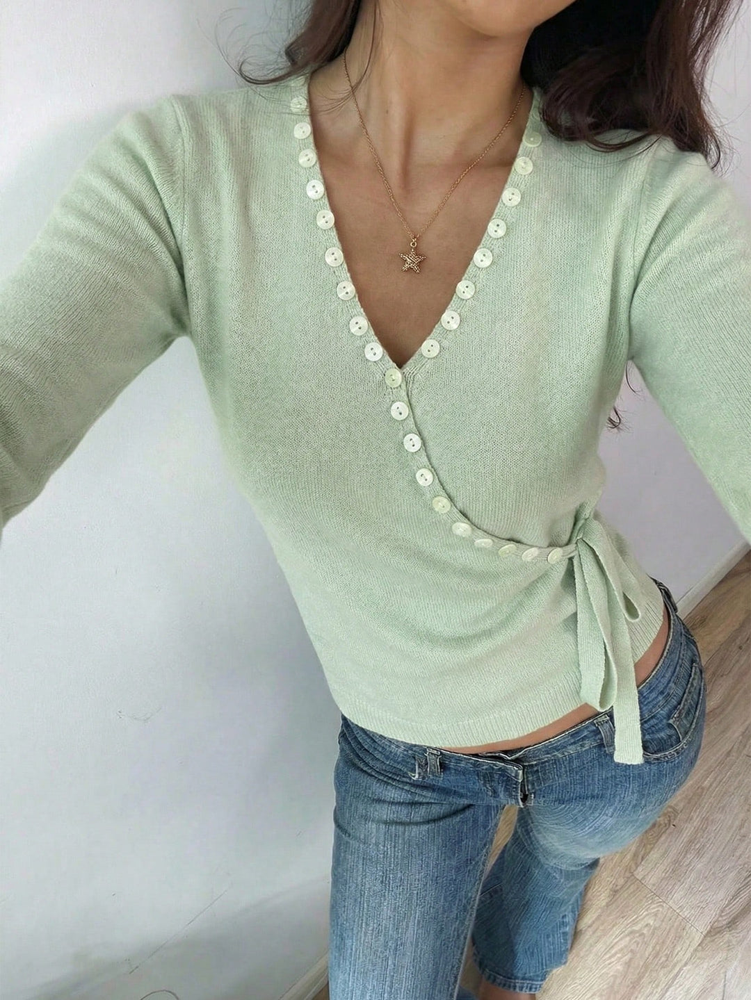 Pulover SHEIN, verde