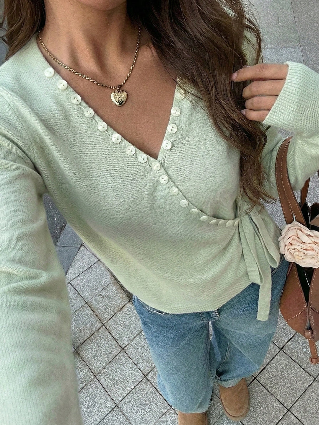 Pulover SHEIN, verde