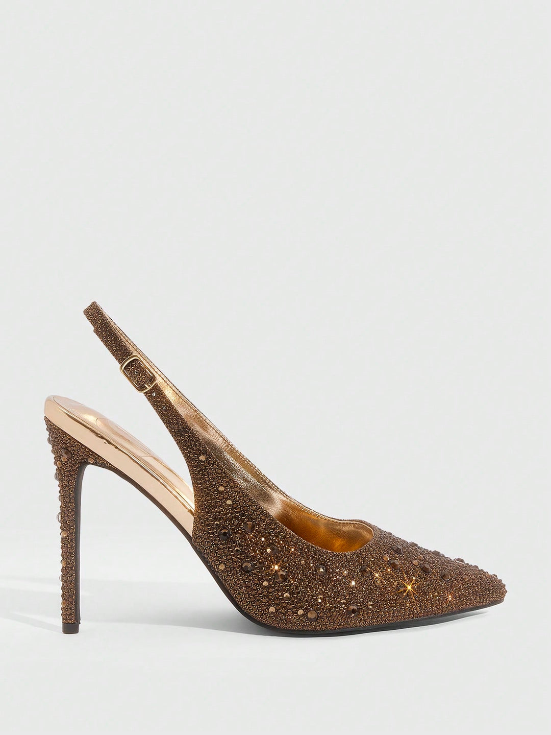 Pantofi cu toc SHEIN, bronz