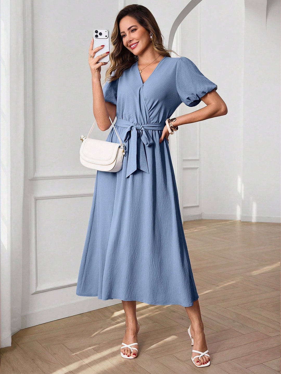 Rochie midi SHEIN, albastru