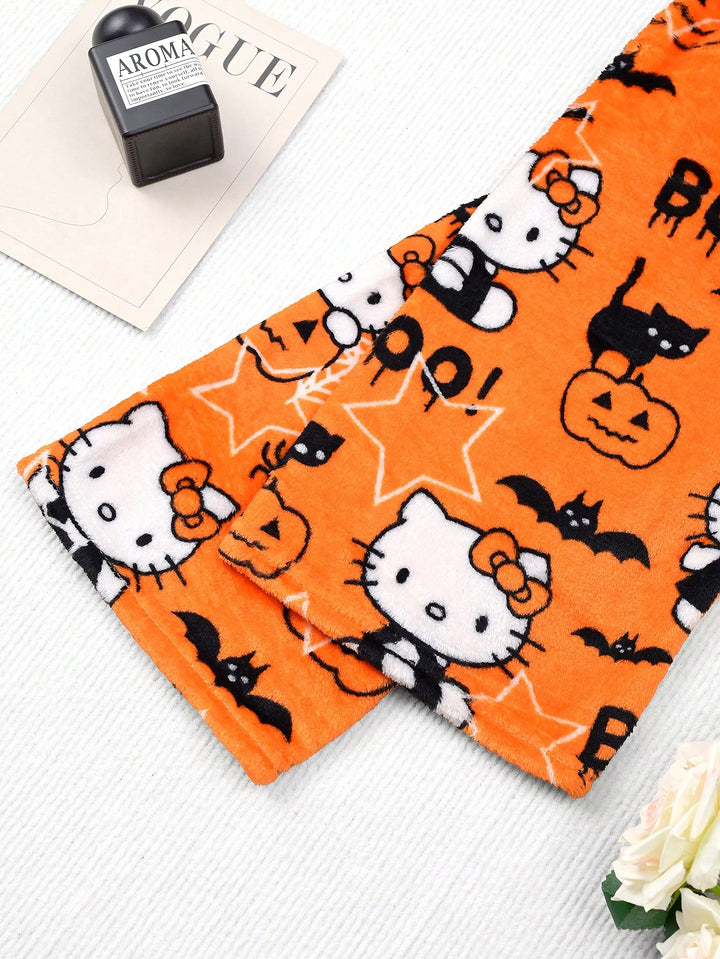 Pantaloni de pijama SHEIN, portocaliu