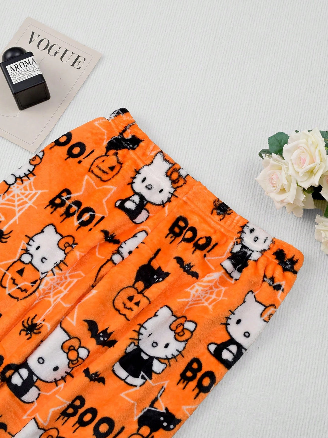 Pantaloni de pijama SHEIN, portocaliu