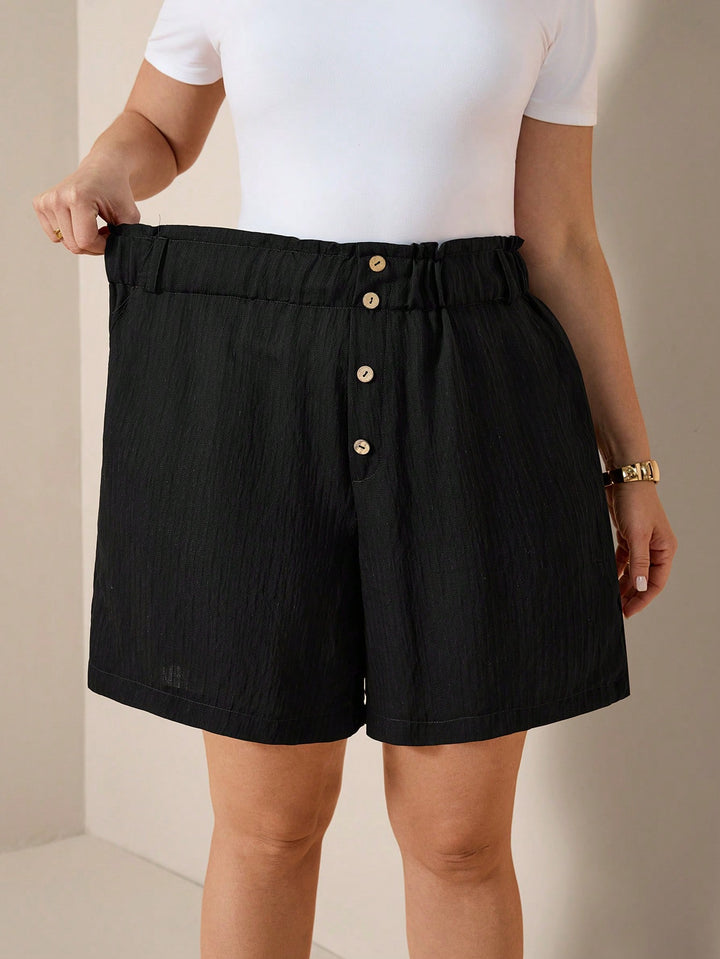 Pantaloni scurți SHEIN, negru