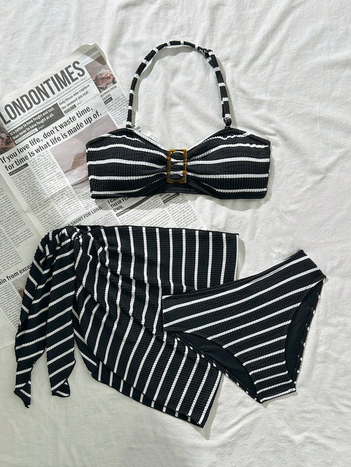 Set costum de baie SHEIN, mix culori