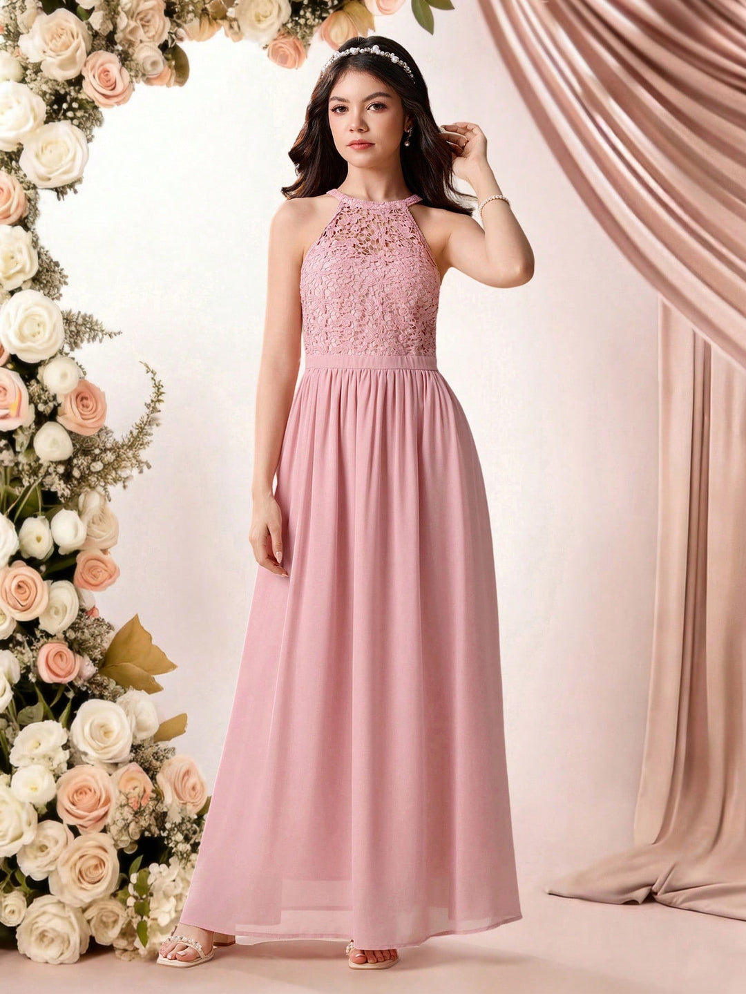 Rochie de ocazie SHEIN, roz
