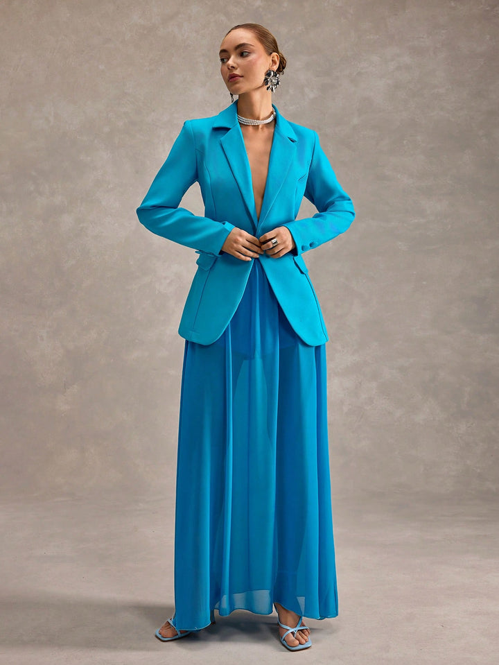 Costum SHEIN, albastru