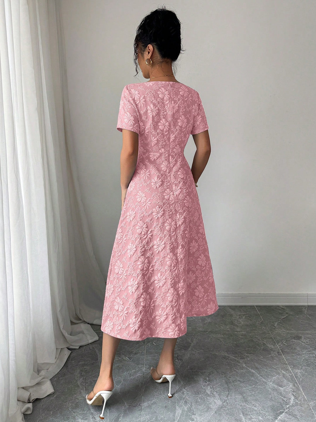 Rochie midi SHEIN, roz