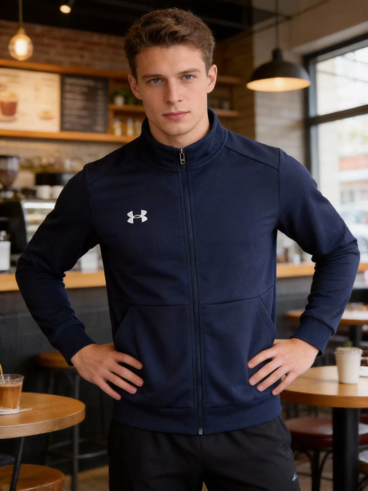 Bluză cu fermoar UNDER ARMOUR, bleumarin
