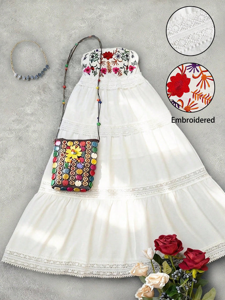 Rochie maxi SHEIN, alb