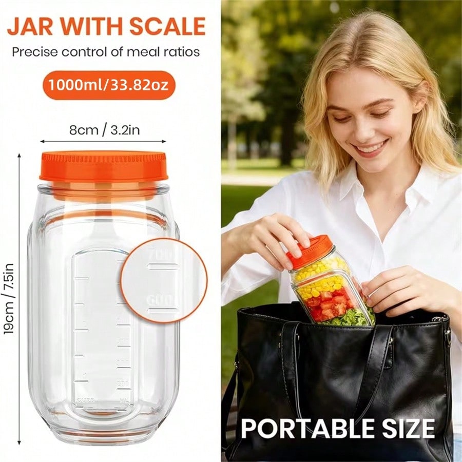 Recipient pentru salată portabil SHEIN, mix culori